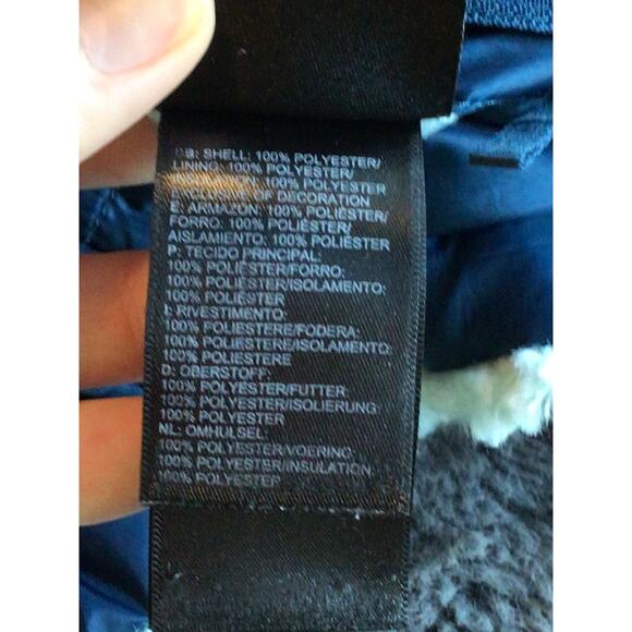 The North Face Full Zip Reversible Mossbud Swirl Fleece Jacket Blue Large 14/16 - Picture 9 of 12